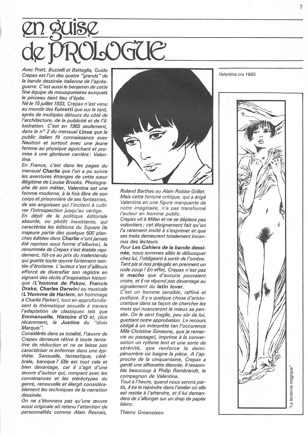 CREPAX - Les cahiers de la bande dessinée n°52 numero d'image 4