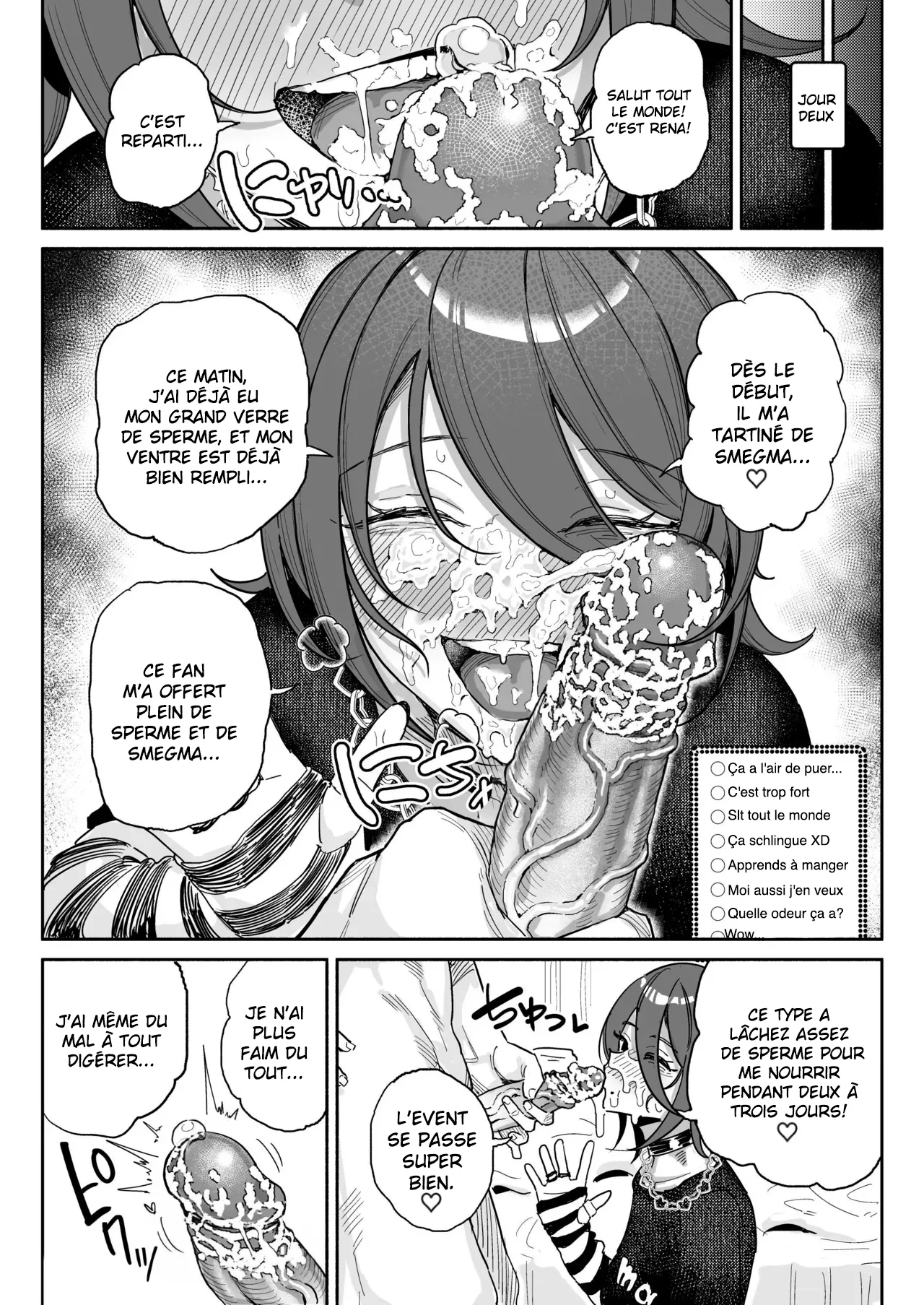 Chin Kagi Kei Haishinsha Isshuukan Chinkasu Zamen Seikatsu  une streameuse obsedee par les bites a passe une semaine a manger du sperme et du smegma. numero d'image 5