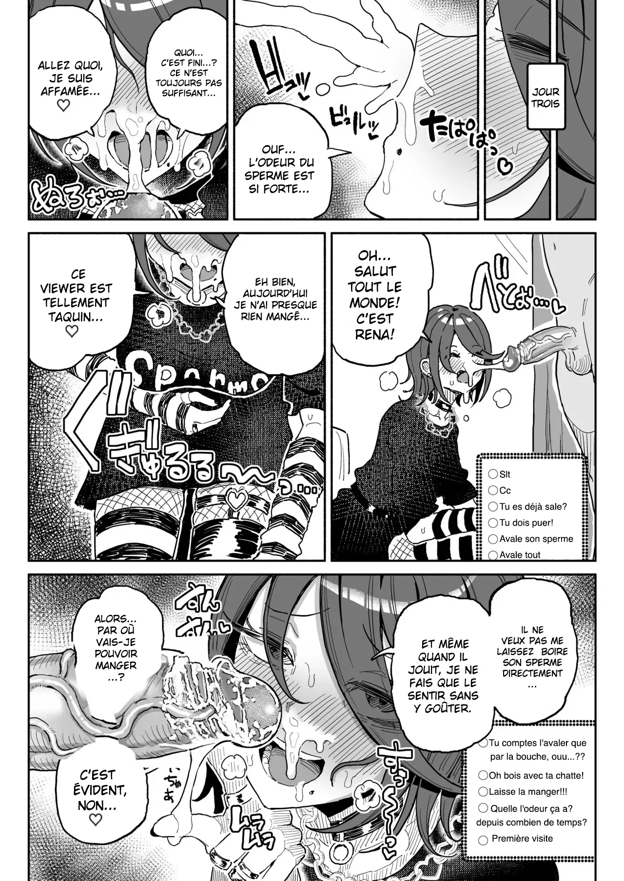 Chin Kagi Kei Haishinsha Isshuukan Chinkasu Zamen Seikatsu  une streameuse obsedee par les bites a passe une semaine a manger du sperme et du smegma. numero d'image 9