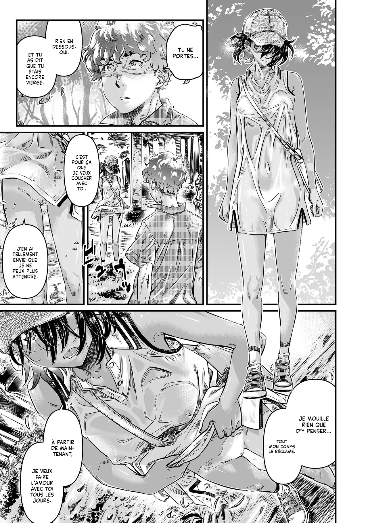 Hiyake no Bitch Shoujo wa, Doutei no Senpai o Yagai Sex ni Sasou  Une Fille Bronzee invite un gars a faire lAmour en pleine air numero d'image 14