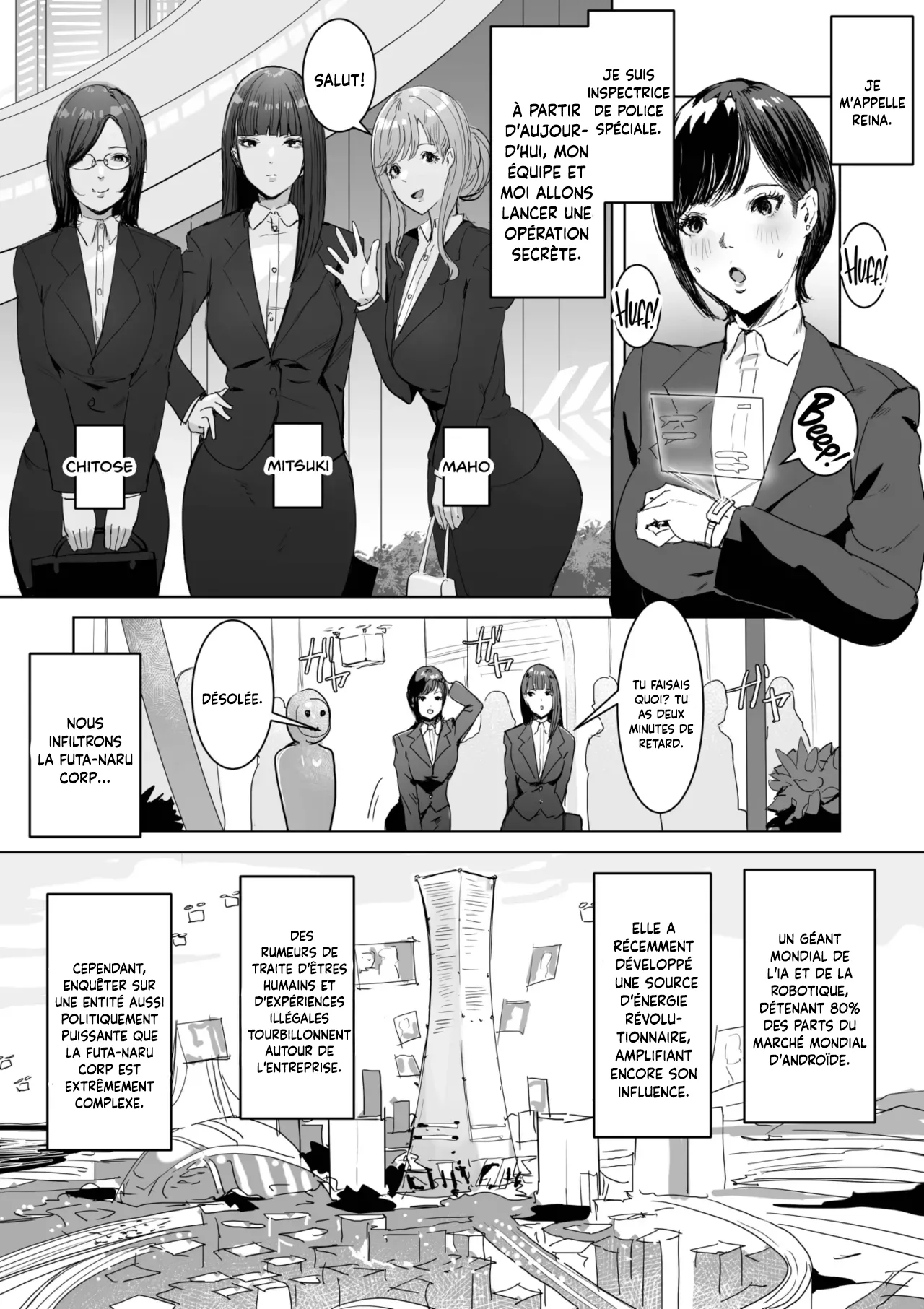 Haiteku Kigyou ni Sennyuu shitara Futanari Android ni Kaizou Sareta  Quand jai infiltre une entreprise high-tech, jai ete transformee en un androide futanari obscene numero d'image 4