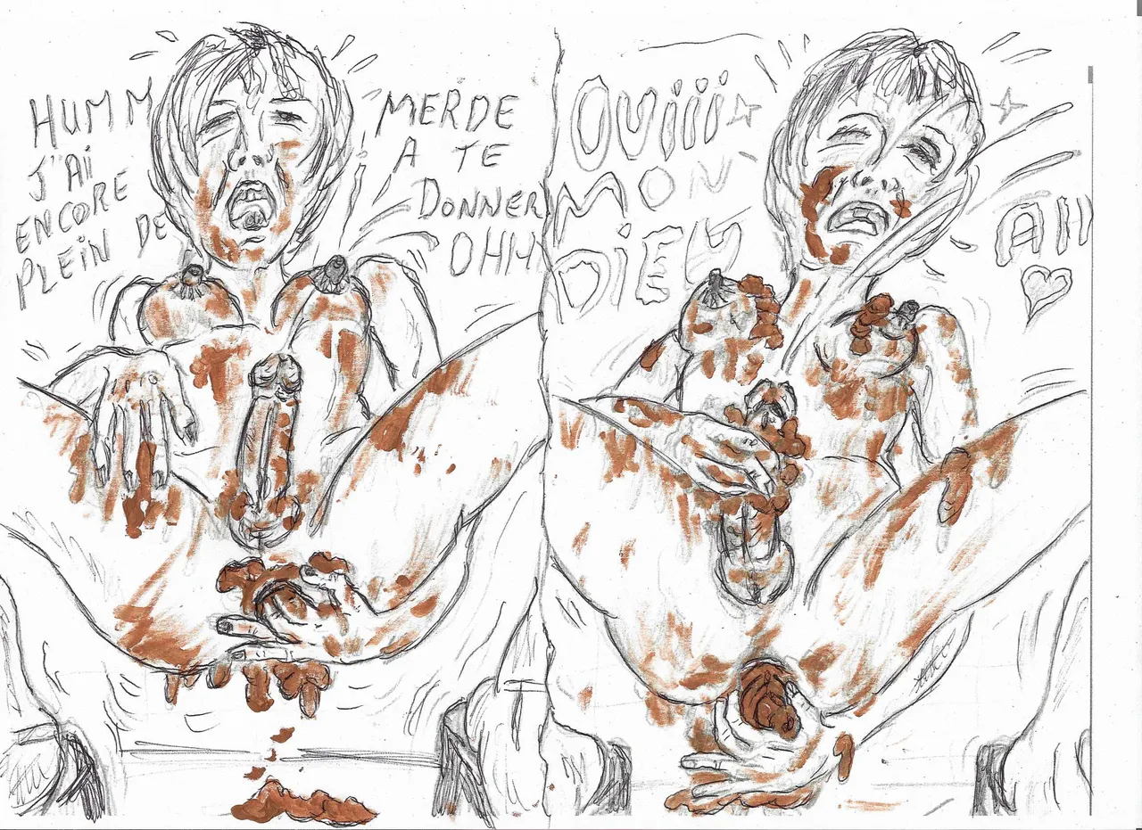 les perversions de tante brigitte ,scat in color ,by avedrac  granny crossdressing ! numero d'image 1